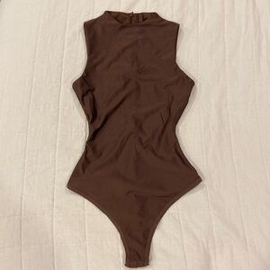 Skims Disco Sleeveless Mock Neck Bodysuit